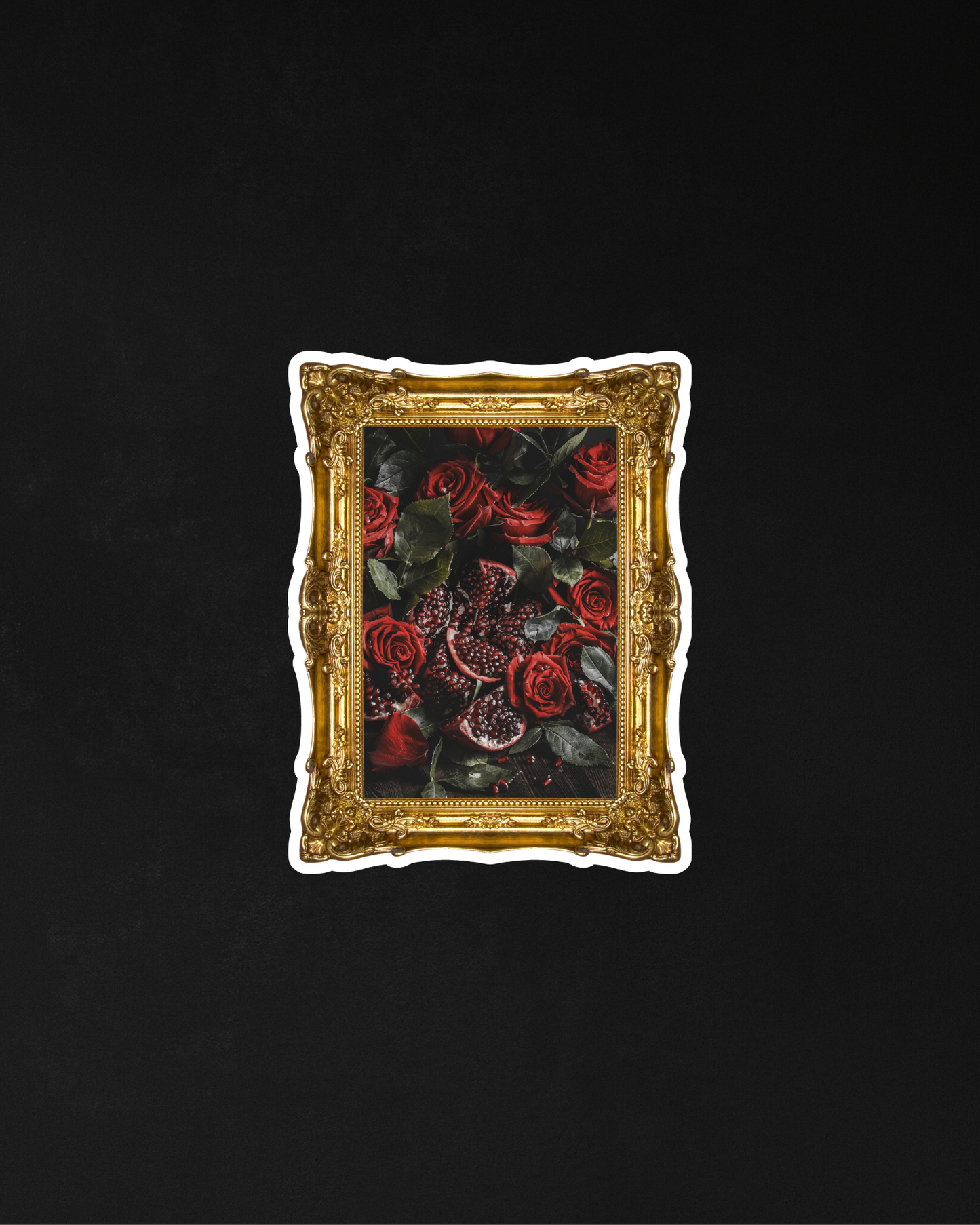 Flowers From The Underworld Gold Foil Sticker by Alyssa Thorne