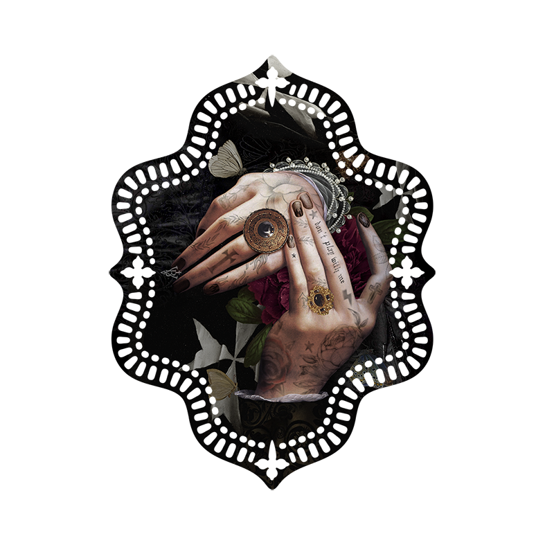 Hand of Protection Velvet Doily by Voglio Bene