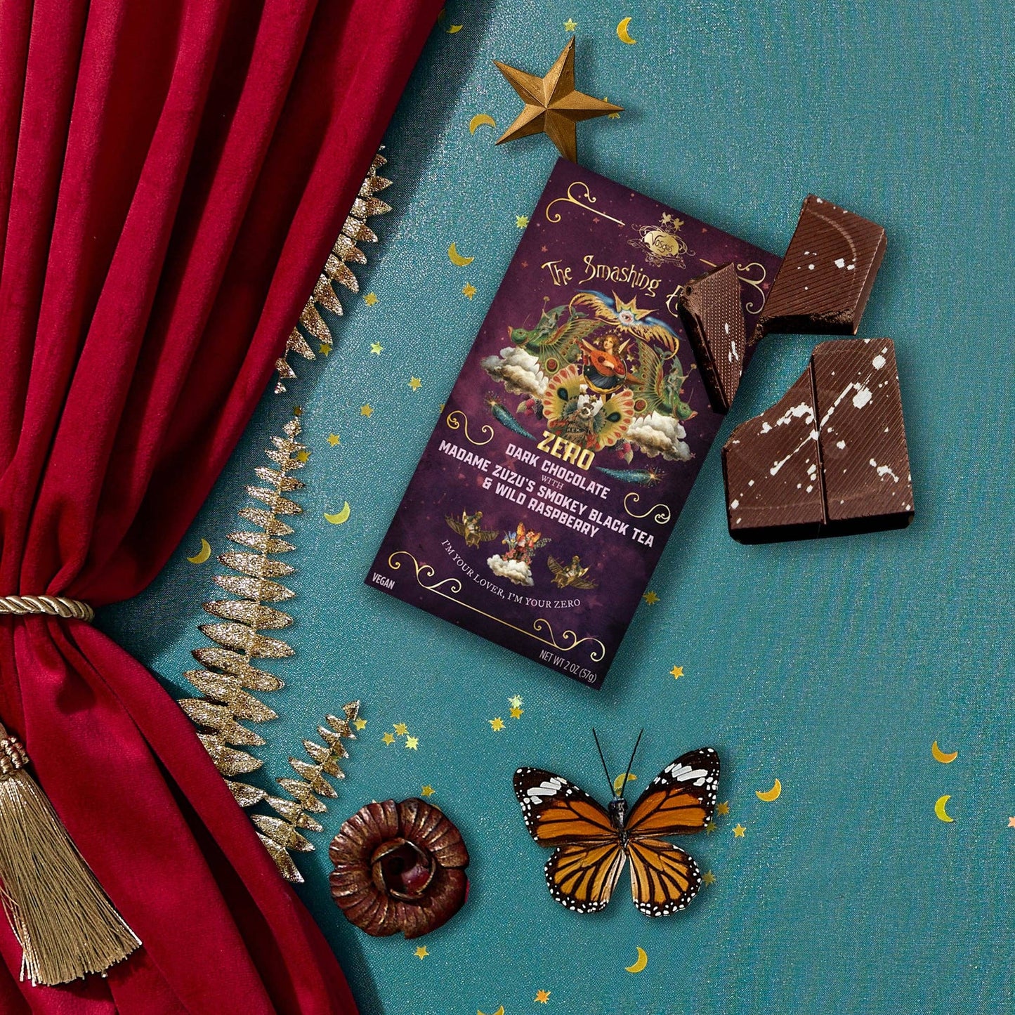 Smashing Pumpkins x Vosges Raspberry Black Tea Chocolate Bar