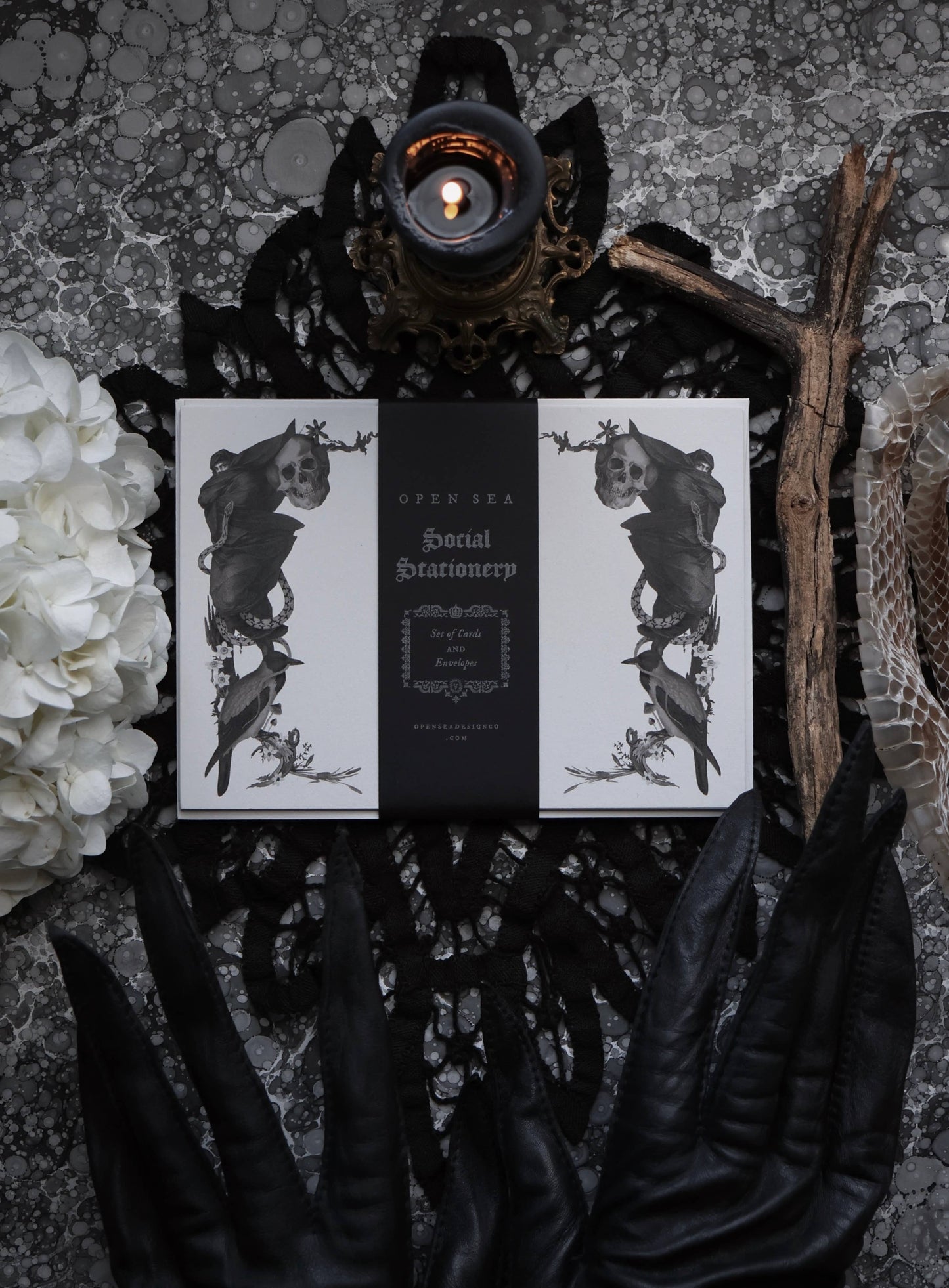 Dark Frame Notecard Set by Open Sea