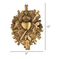 Sacred Heart Ornament, Metal