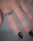 Baby Gargoyle Ring w Garnet Eyes