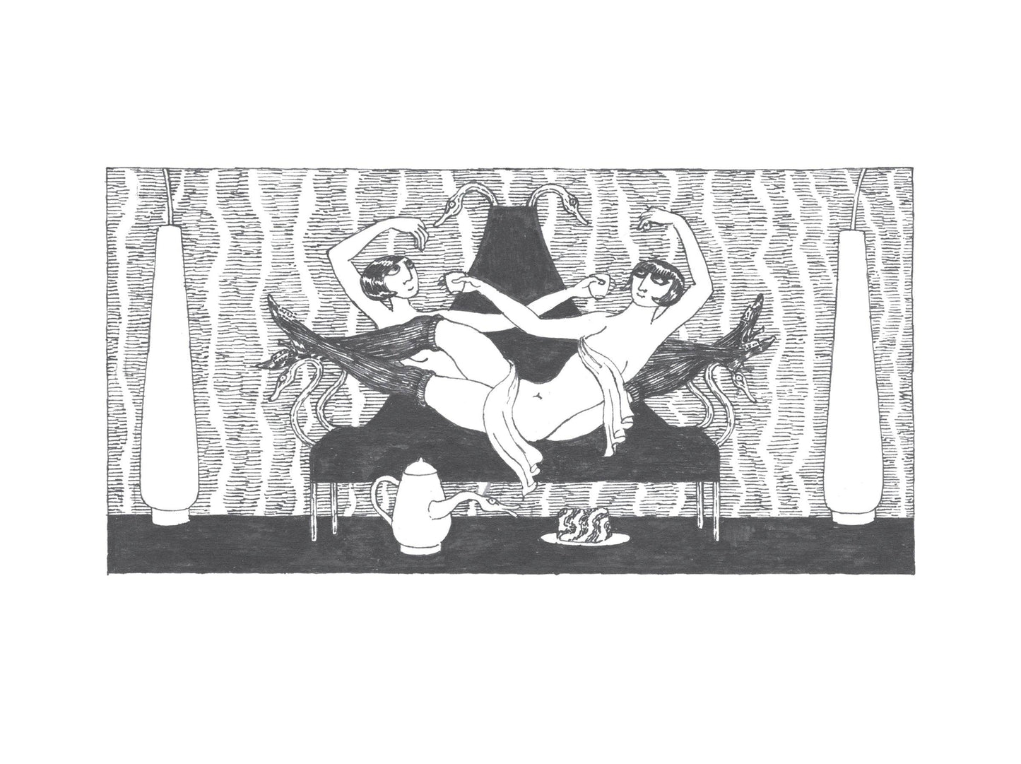 Edward Gorey: The Fraught Settee Slipcase Boxed Notecards