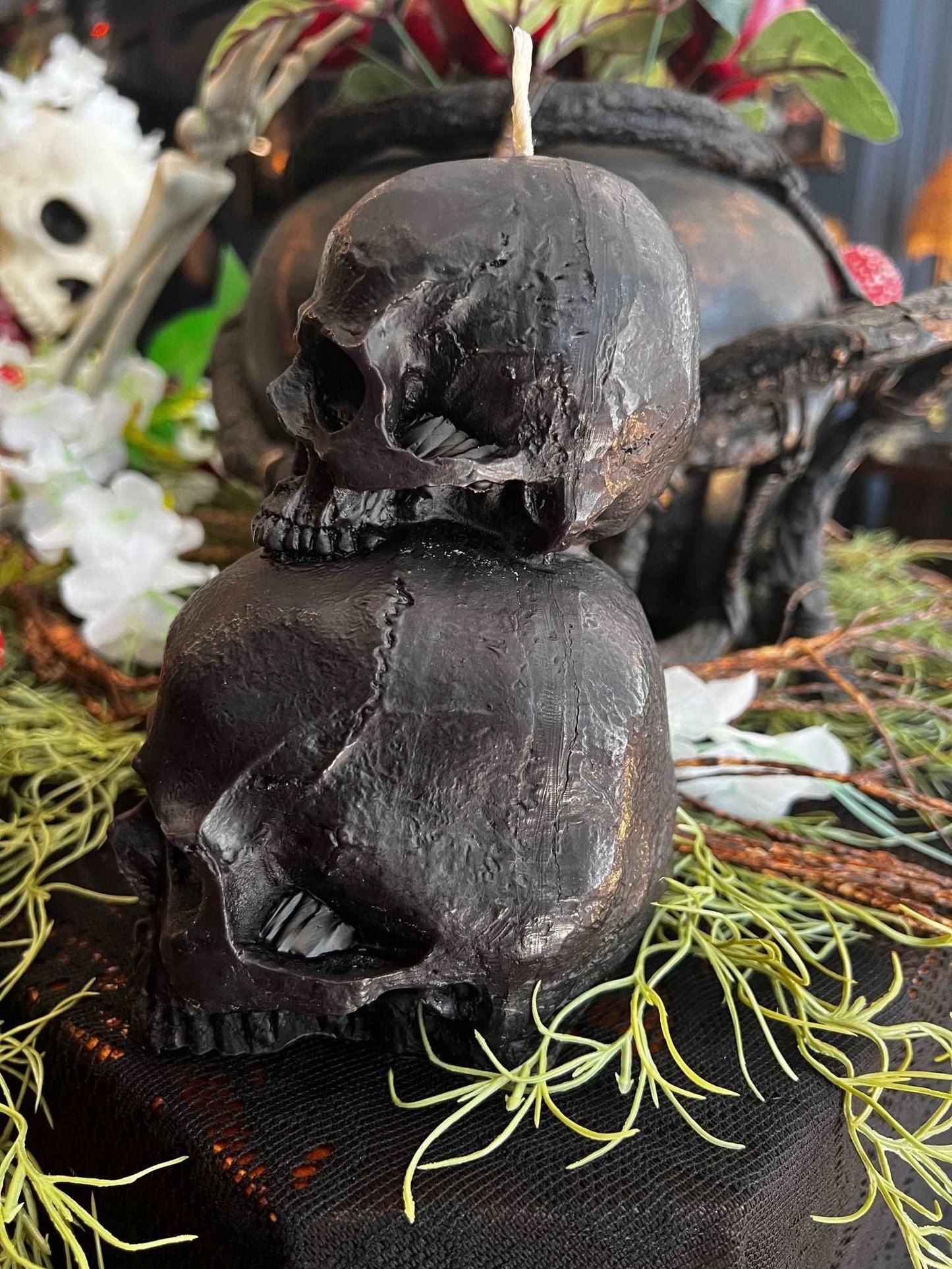 Black Skulls Candle by Chthonic Star - Nocturne LLC
