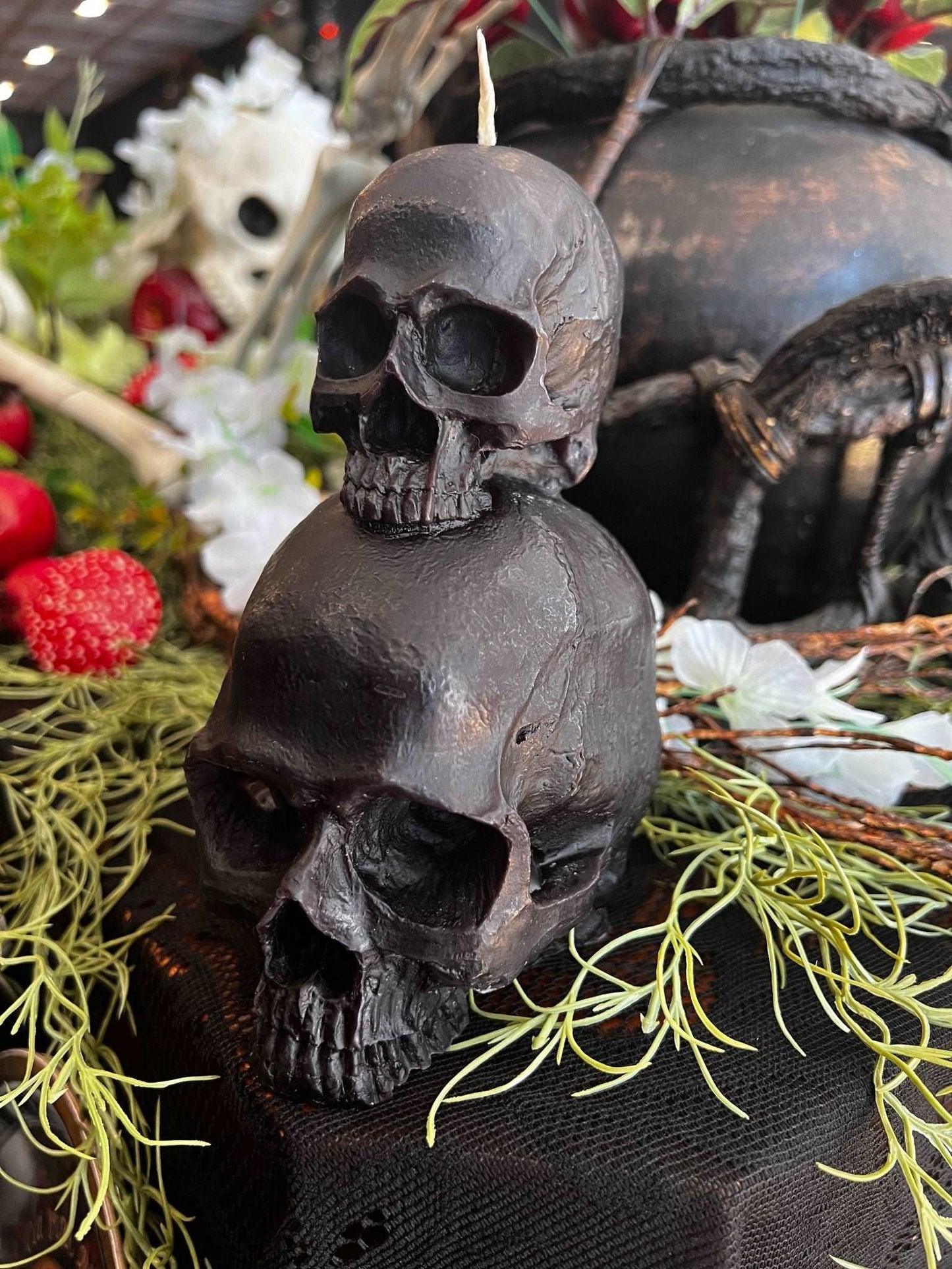 Black Skulls Candle by Chthonic Star - Nocturne LLC