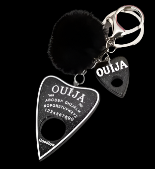 Ouija Planchette Keychain with Poof