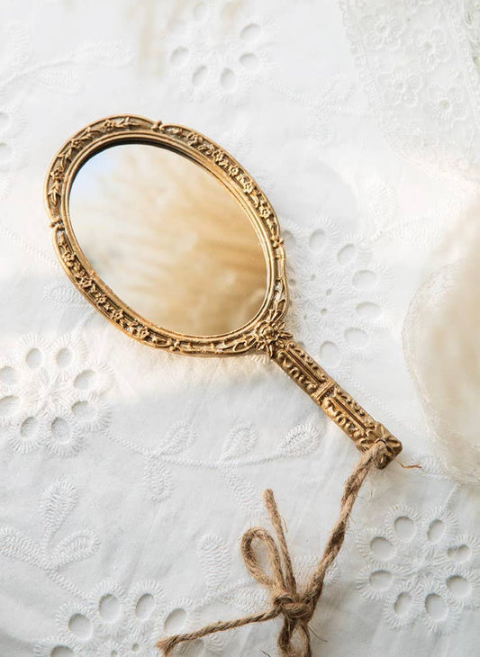 French Vintage Hand-Held Mirror (Small)
