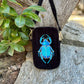 Beetle - The Guardian Embroidered Velvet Cell & Sunnies Pouch