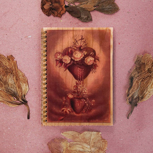 Wood Notebook - Sacred Heart