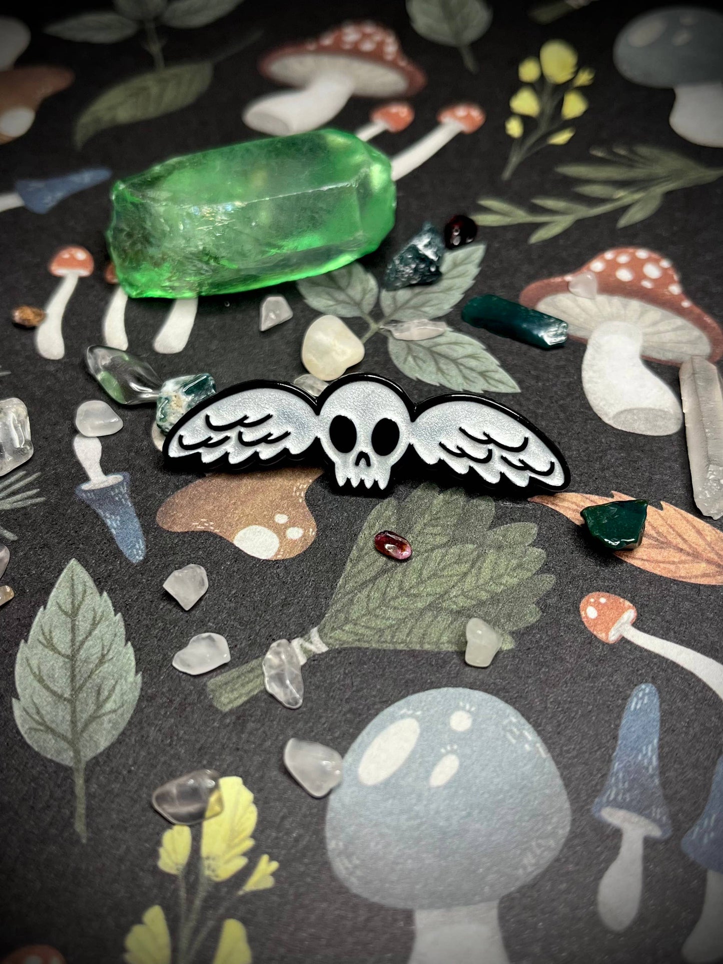 Memento Mori Enamel Pin by Still Dead Art