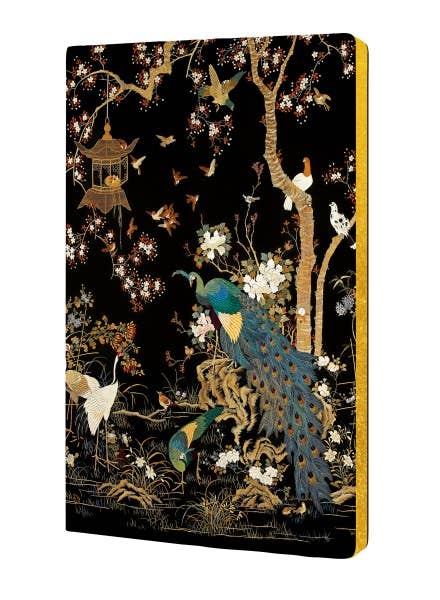 Embroidered Hanging with Peacock Journal