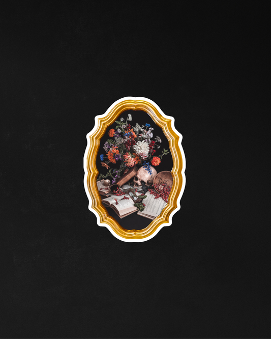 Caveat Emptor Gold Foil Sticker by Alyssa Thorne