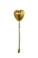 Gold Heart-Shaped Loose Leaf Tea Infuser with Long Handle