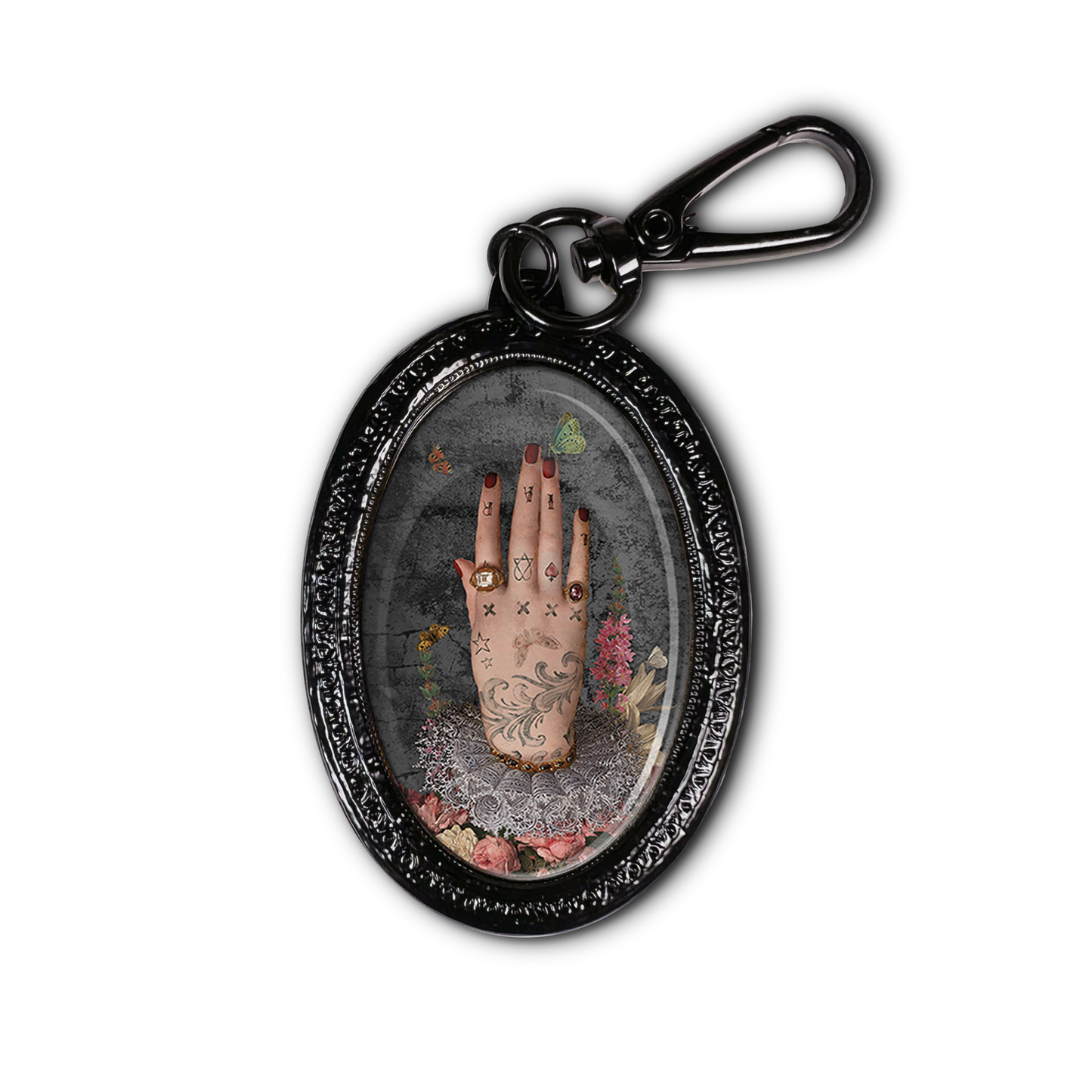 Mano Poderosa Black Keychain by Voglio Bene