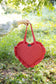 Book Lover Quilted Heart Bag in Red Gingham
