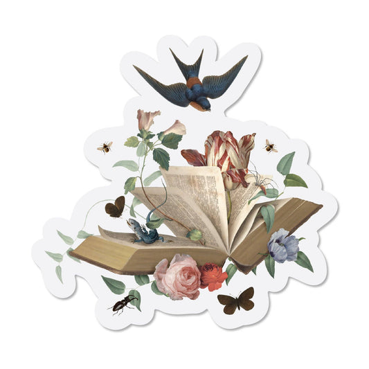 Large Book Love Sticker