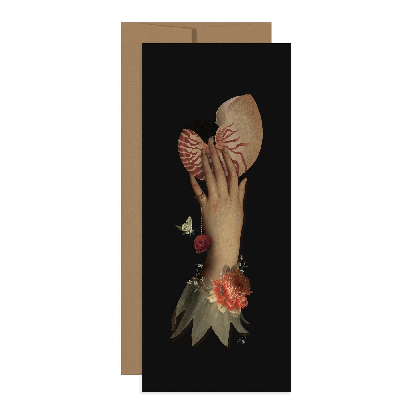 Red Nautilus Greeting Card