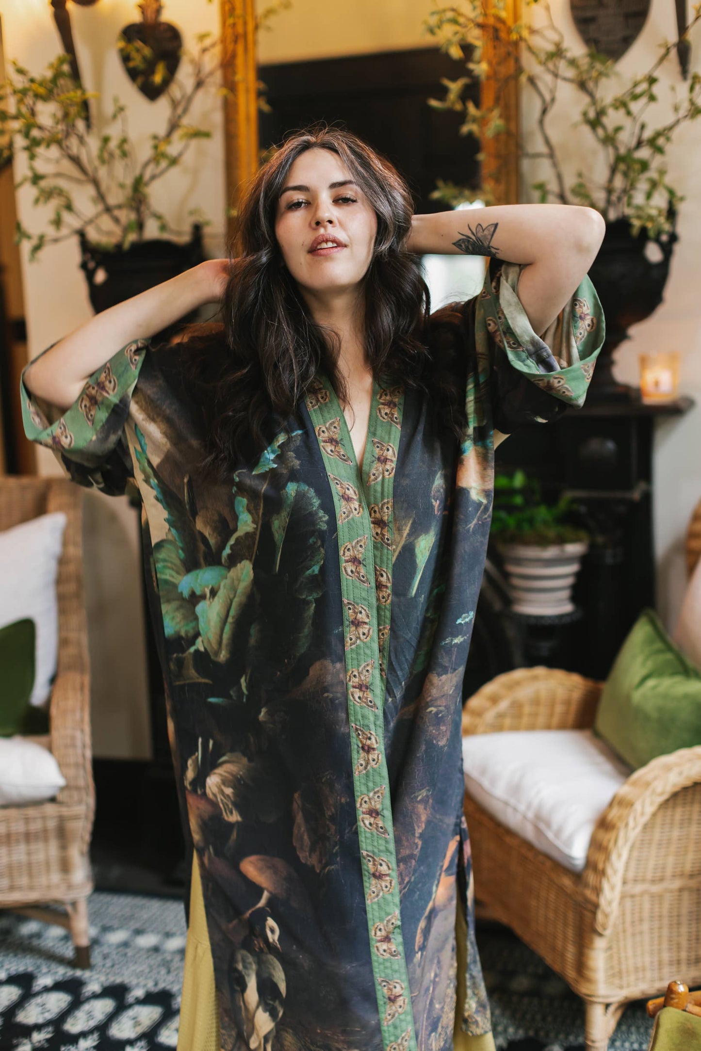 Heartwork Opera Duster Bamboo Kimono Robe