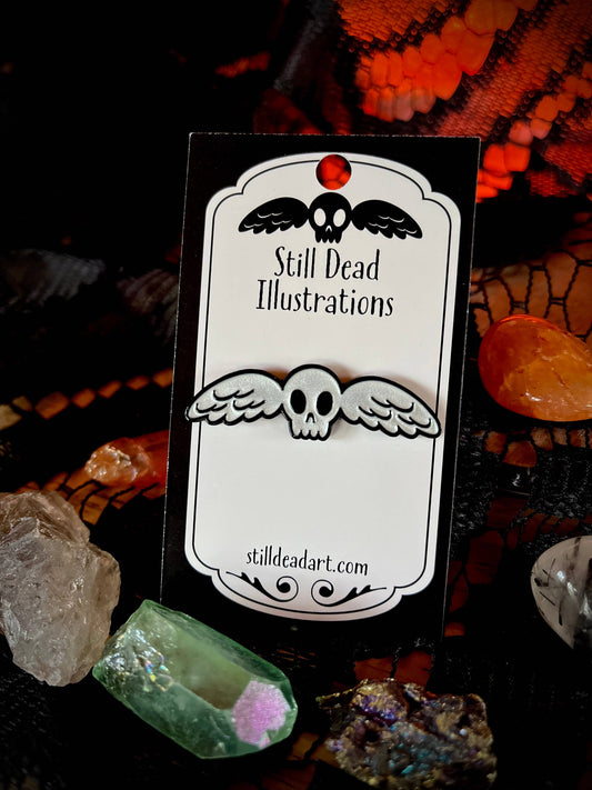 Memento Mori Enamel Pin by Still Dead Art