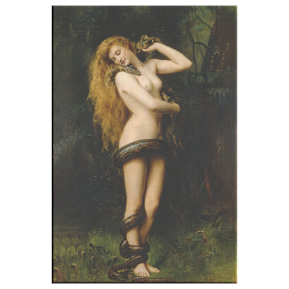 "Lilith" by John Collier Rectangle Canvas Wrap