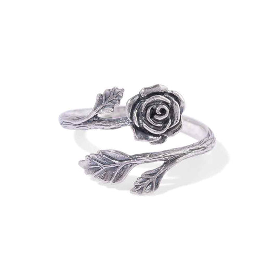 Rose Adjustable Ring in Sterling Silver