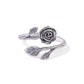 Rose Adjustable Ring in Sterling Silver