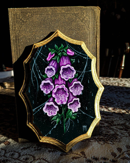 Foxglove Wood Mounted Print by Meagan Meli