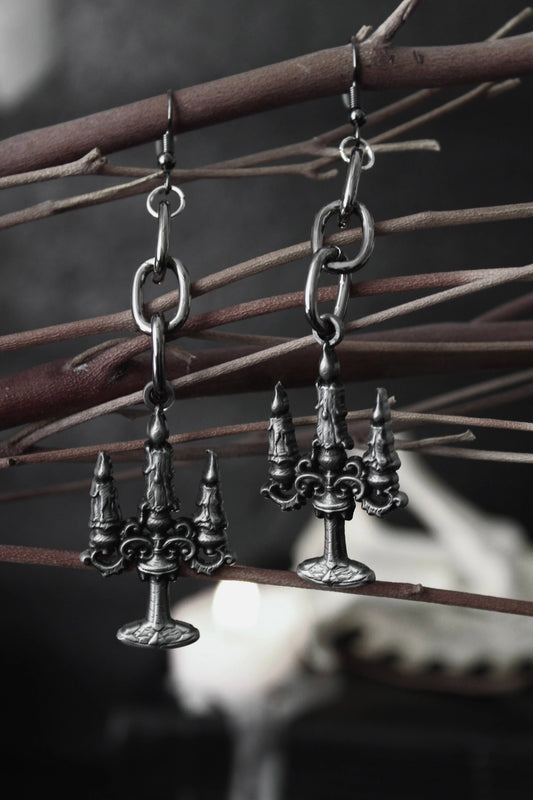 Black Mass Candelabra Earrings
