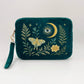 Moth and Moon - Intuition Embroidered Velvet Everything Pouch