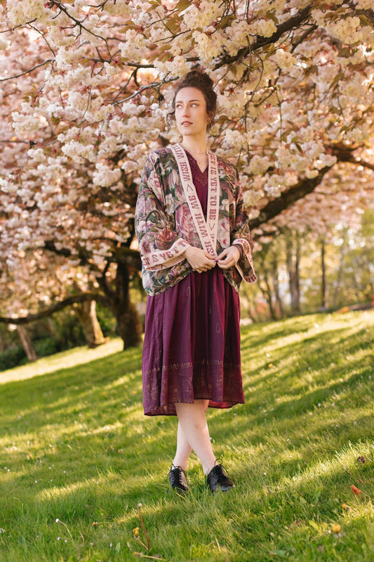 Make A Wish Pixie Duster Cropped Kimono w/ Wishbone Dandelion