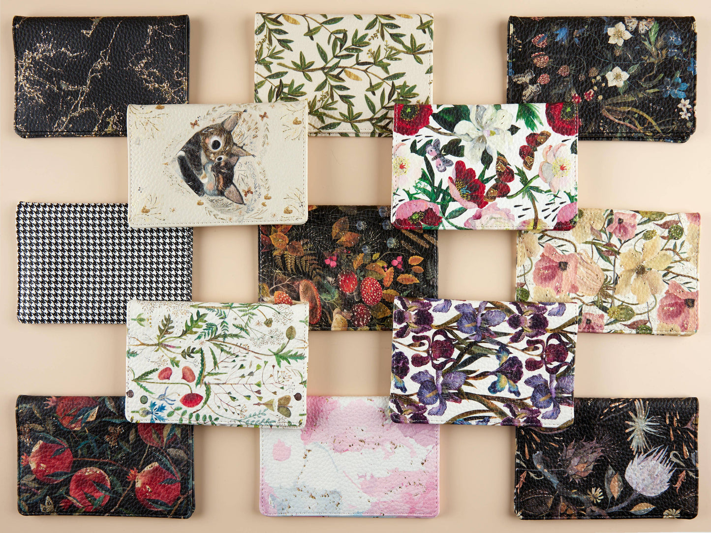 Forest Flowers Vegan Leather Passport Cover