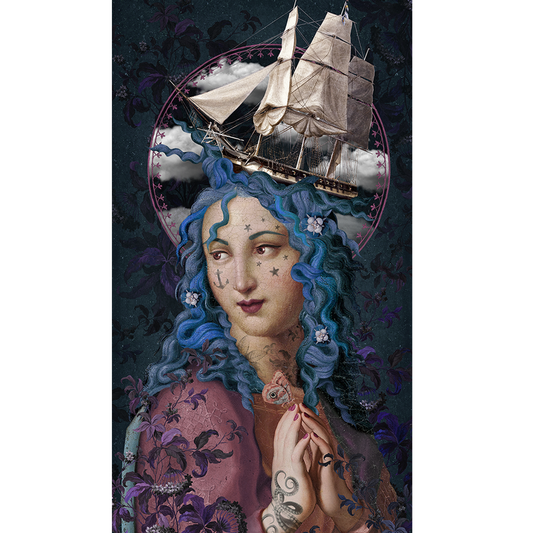 Holy Storm Velvet Wall Tapestry by Voglio Bene (93x54”)