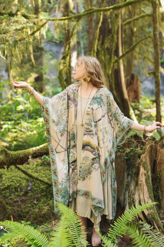 Earth & Sky Kimono w/ Trees
