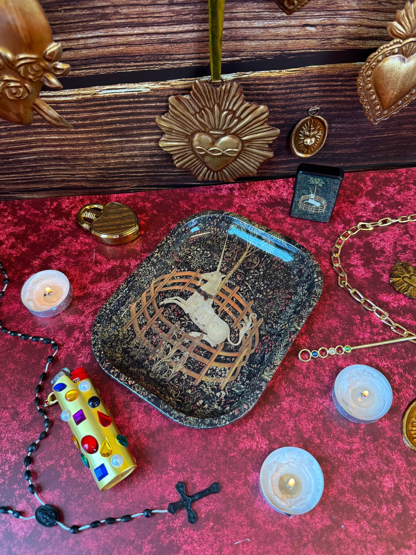 Medieval Unicorn Tapestry Tray