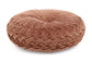 Velvet Round Handmade Pillow, Mocha Brown - 16 Inch