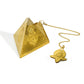 Golden Pyramid Tea Infuser with Chain