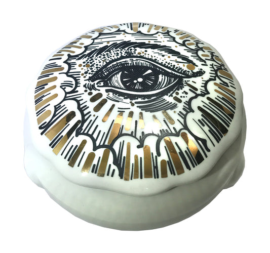 Mystic Eye Porcelain Jewelry/Trinket Box