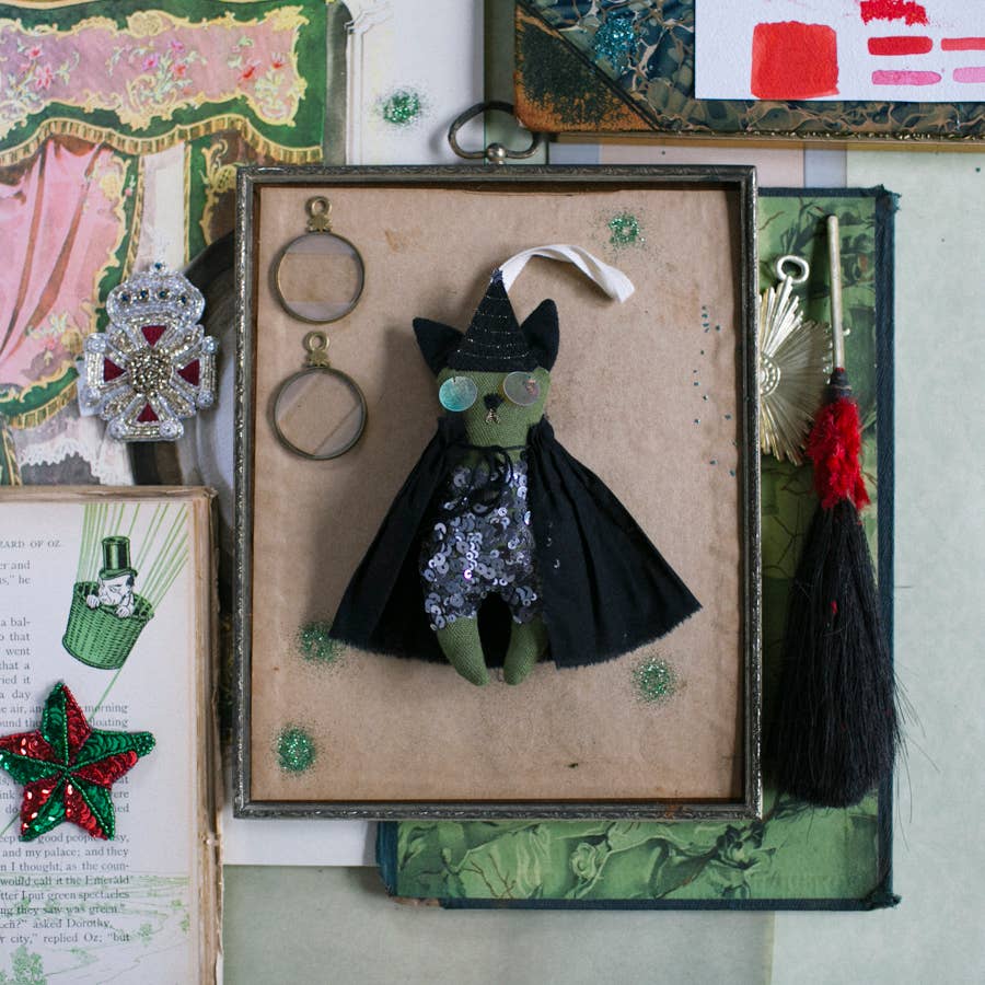 Embellished & Embroidered Wicked Witch Ornament