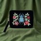 Beetle and Flowers - Sanctuary Embroidered Velvet Everything Pouch