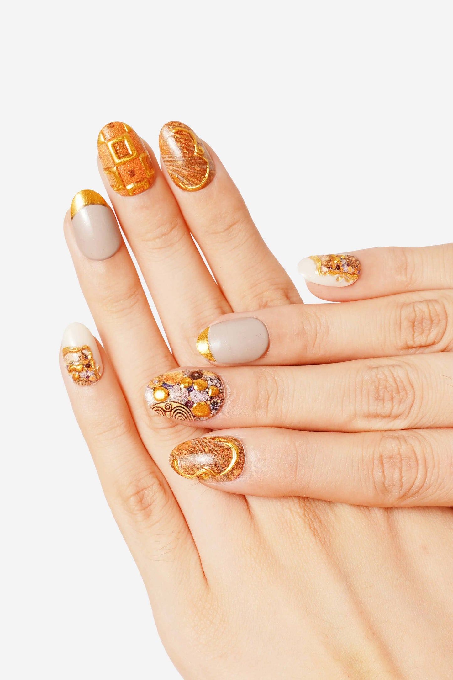 Gustav Klimt Adele Bloch-Bauer’s Portrait - Short Oval Press-On Nails