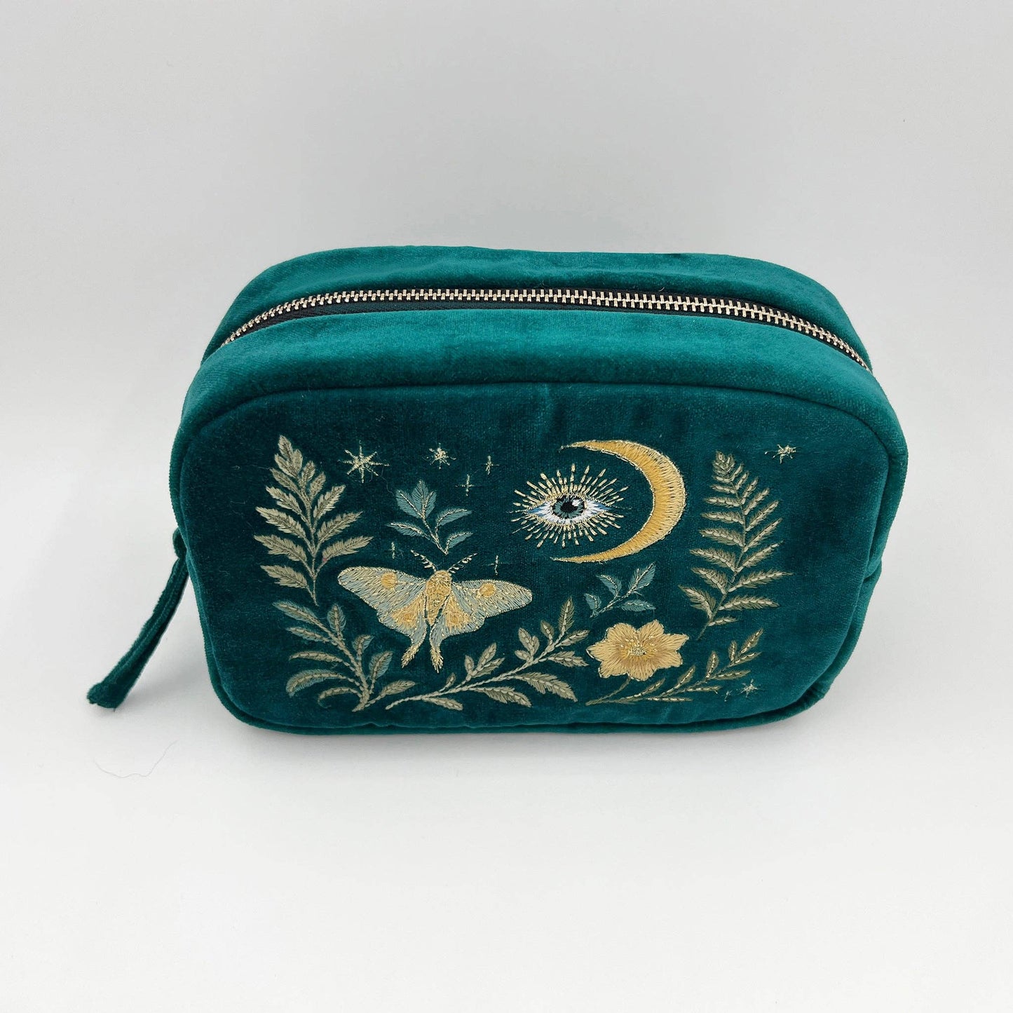 Moth and Moon - Intuition Embroidered Velvet Makeup Bag