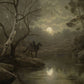 Headless Horseman Forest Scene Decorative Tray