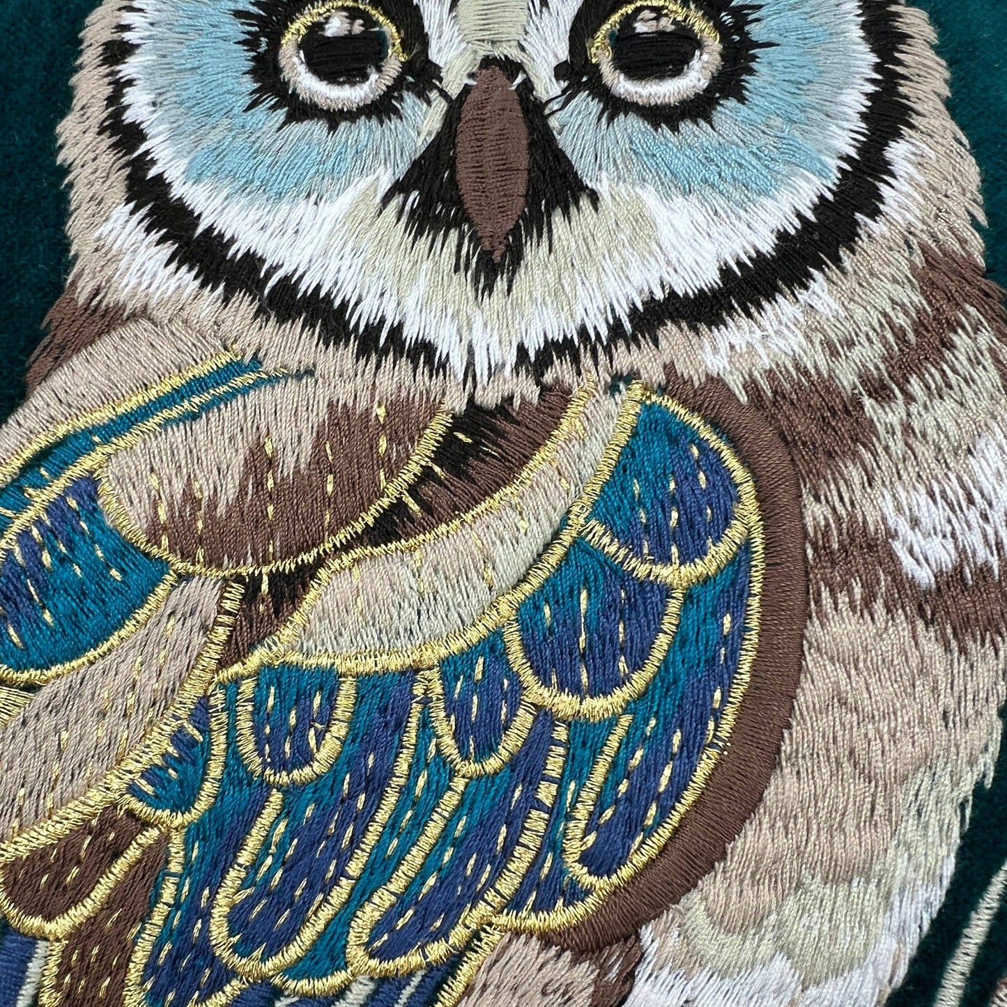 Owl - Wisdom Embroidered Velvet Pillow