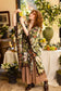 Fleur De Lune Kimono w/ Florals & Bees