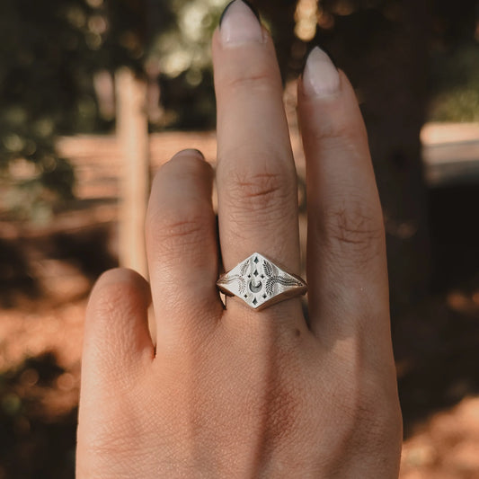 Fern Plant Magick Signet Ring
