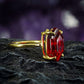 Garnet Hex Ring by Luna Lux - Nocturne LLC