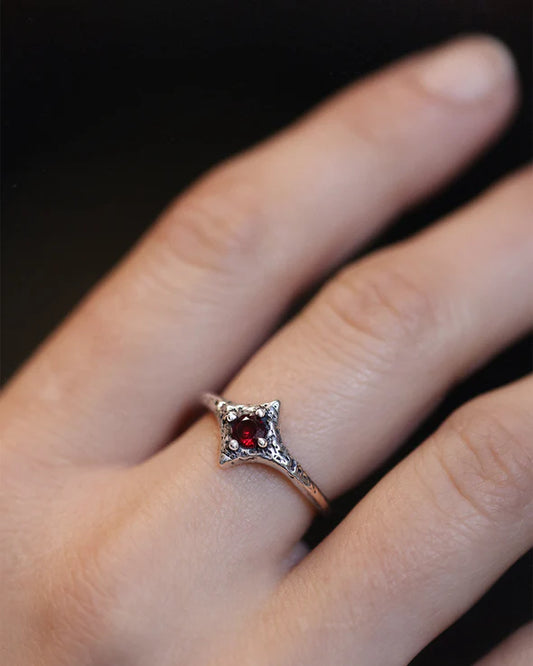 Red Garnet Pixie Ring