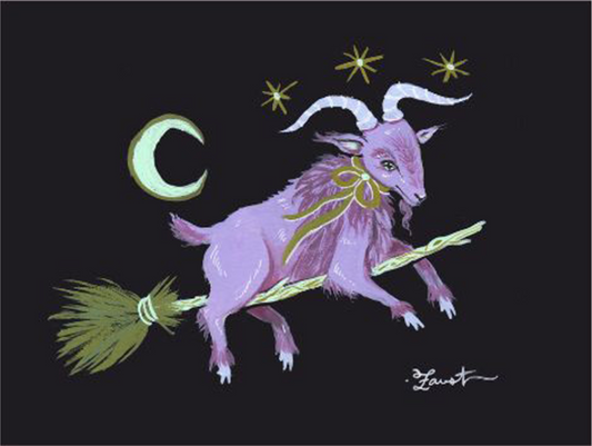Goat Familiar 5x7 Art Print by Olivia Faust