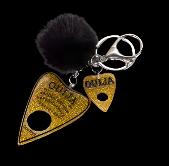 Ouija Planchette Keychain with Poof