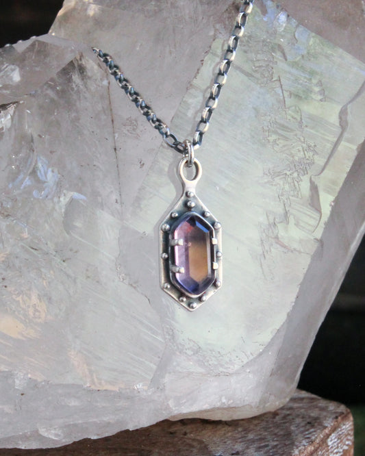 Maiden Shield Hex Necklace Amethyst